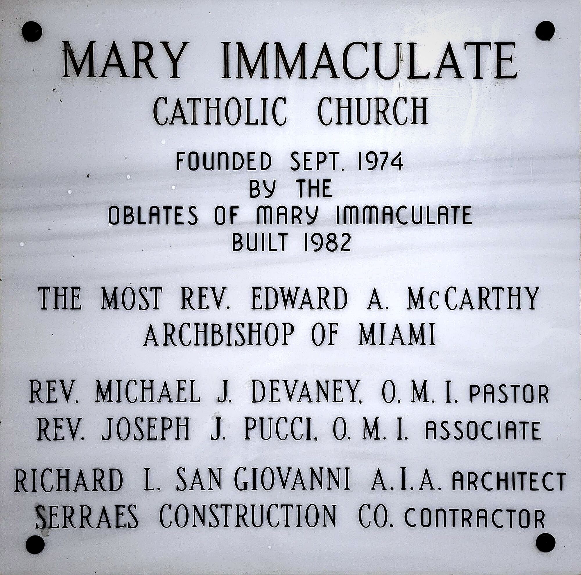 MI Church Plaque